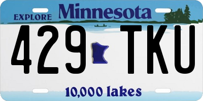 MN license plate 429TKU