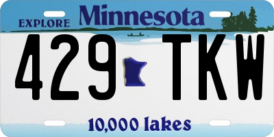 MN license plate 429TKW