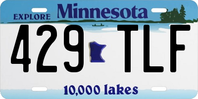 MN license plate 429TLF
