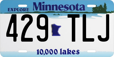 MN license plate 429TLJ