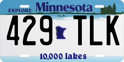 MN license plate 429TLK