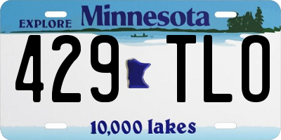 MN license plate 429TLO