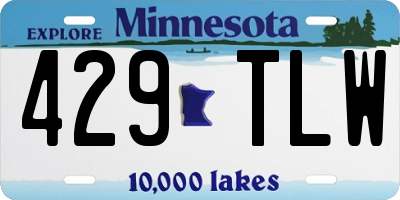 MN license plate 429TLW
