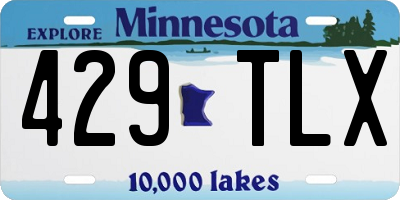 MN license plate 429TLX