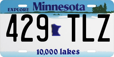 MN license plate 429TLZ