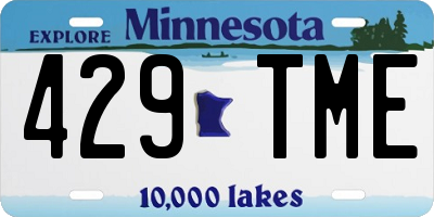 MN license plate 429TME