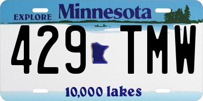 MN license plate 429TMW