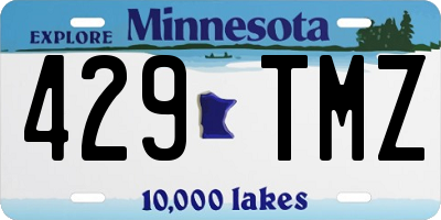MN license plate 429TMZ