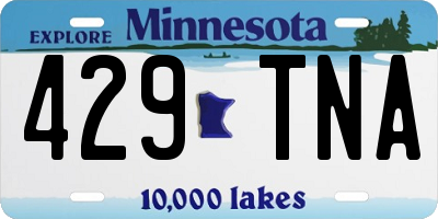 MN license plate 429TNA