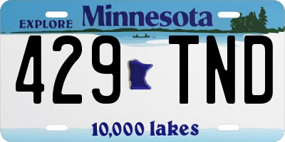 MN license plate 429TND