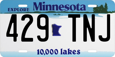 MN license plate 429TNJ