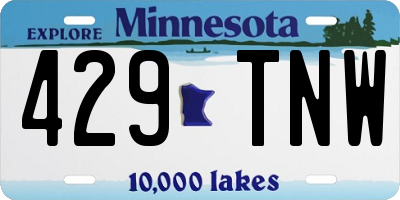 MN license plate 429TNW