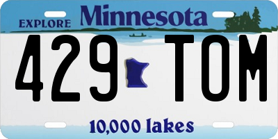 MN license plate 429TOM