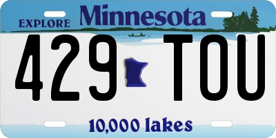 MN license plate 429TOU