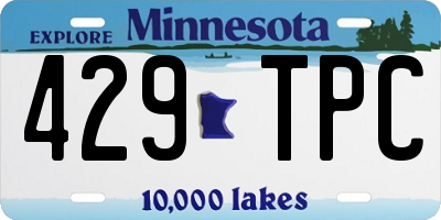 MN license plate 429TPC