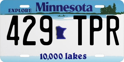 MN license plate 429TPR