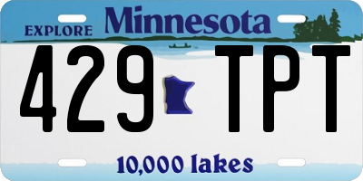 MN license plate 429TPT