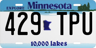 MN license plate 429TPU
