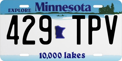 MN license plate 429TPV