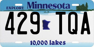 MN license plate 429TQA
