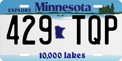 MN license plate 429TQP