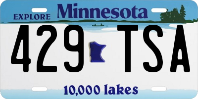 MN license plate 429TSA