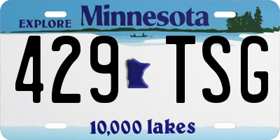 MN license plate 429TSG