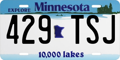 MN license plate 429TSJ
