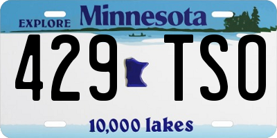 MN license plate 429TSO