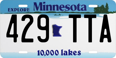 MN license plate 429TTA