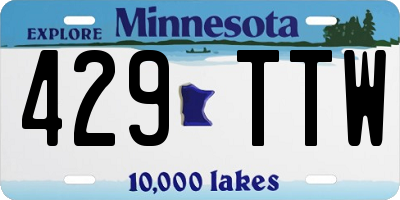 MN license plate 429TTW