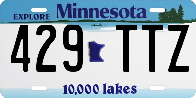MN license plate 429TTZ