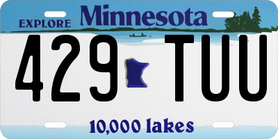 MN license plate 429TUU
