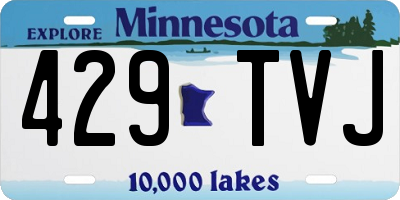 MN license plate 429TVJ