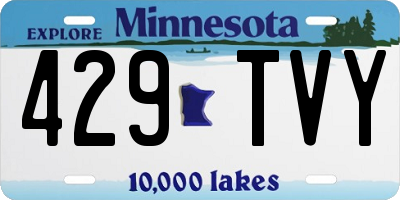 MN license plate 429TVY