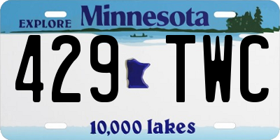 MN license plate 429TWC