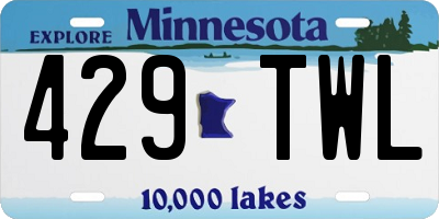 MN license plate 429TWL