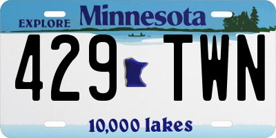 MN license plate 429TWN