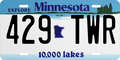 MN license plate 429TWR