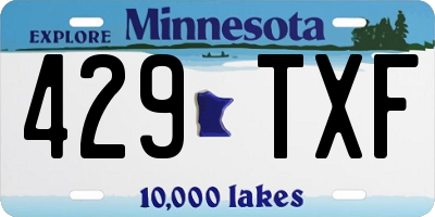 MN license plate 429TXF