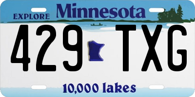 MN license plate 429TXG