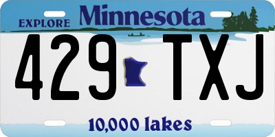 MN license plate 429TXJ