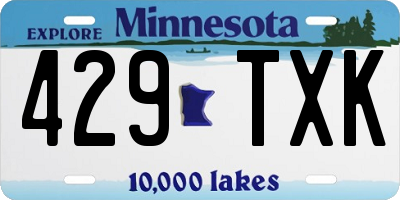 MN license plate 429TXK