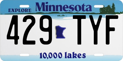 MN license plate 429TYF
