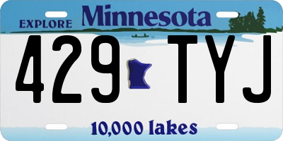 MN license plate 429TYJ