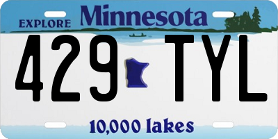 MN license plate 429TYL