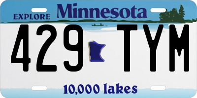 MN license plate 429TYM