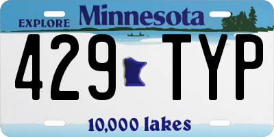 MN license plate 429TYP
