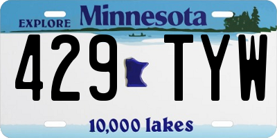MN license plate 429TYW