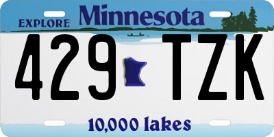 MN license plate 429TZK